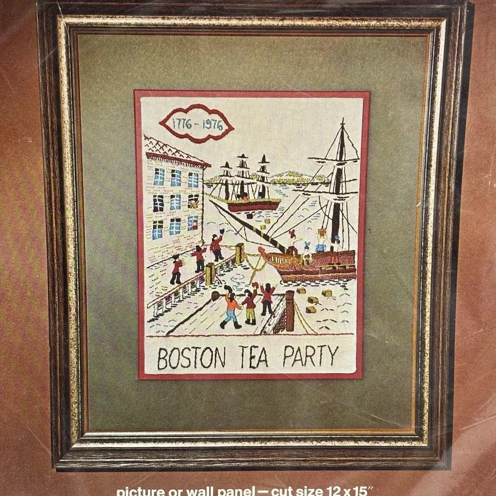 Bucilla Creative Needlecraft Kits (3) Boston Tea Party Declaration Of Indepence